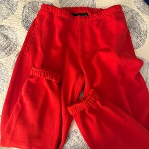 Aritzia red sweatpants